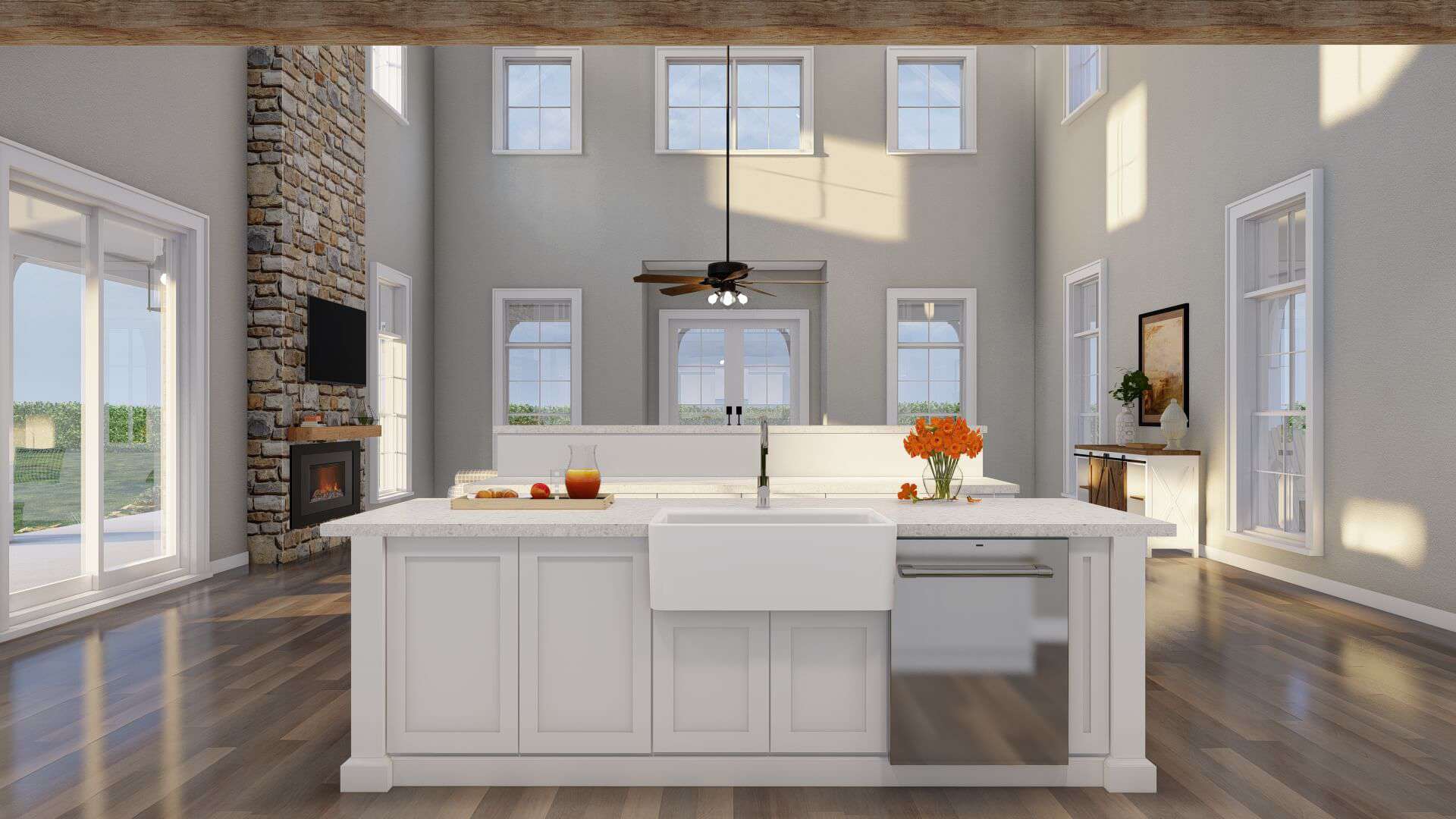 Kitchen: Kitchen Island of this 4-Bedroom,4065 Sq Ft Plan -193-1317