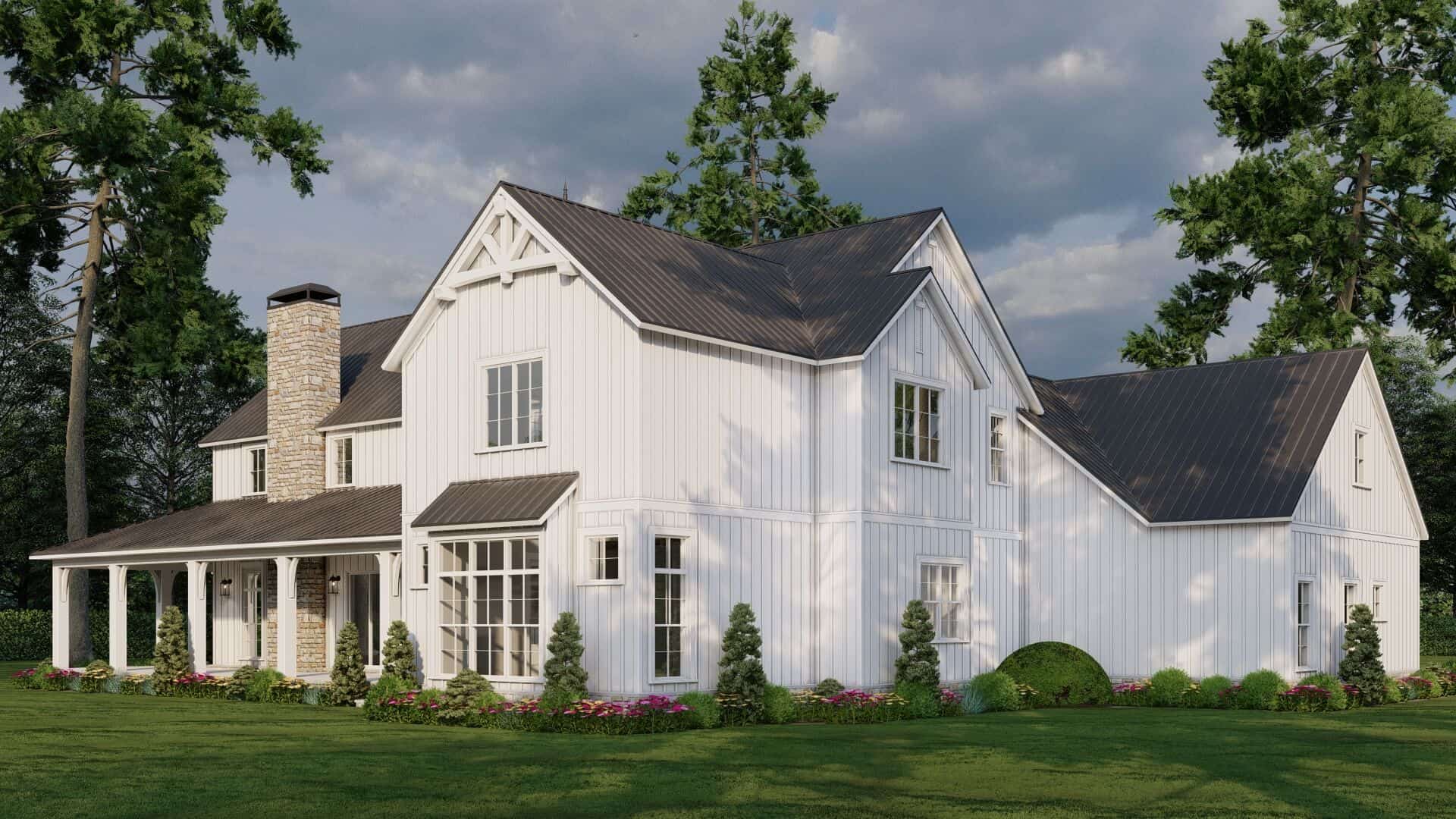 Rear View of this 4-Bedroom,4065 Sq Ft Plan -193-1317