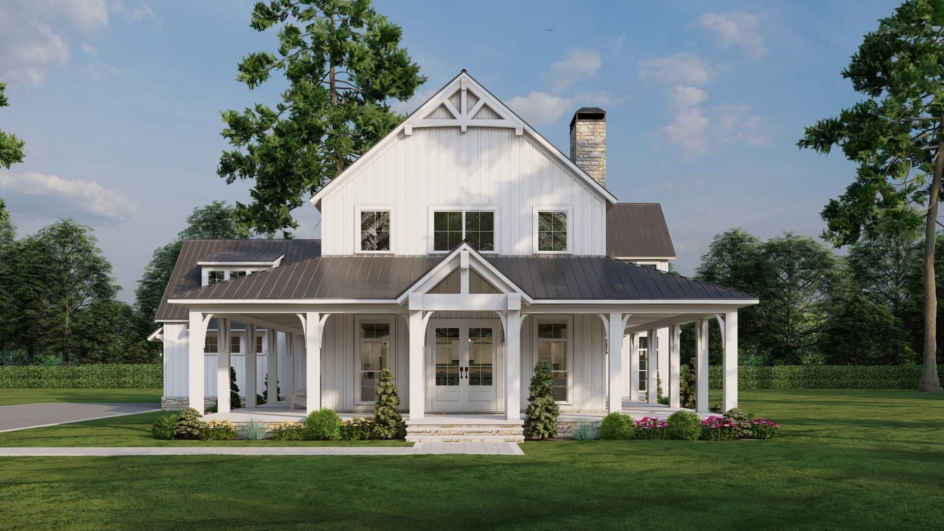 Front elevation of Country home (ThePlanCollection: House Plan #193-1317)