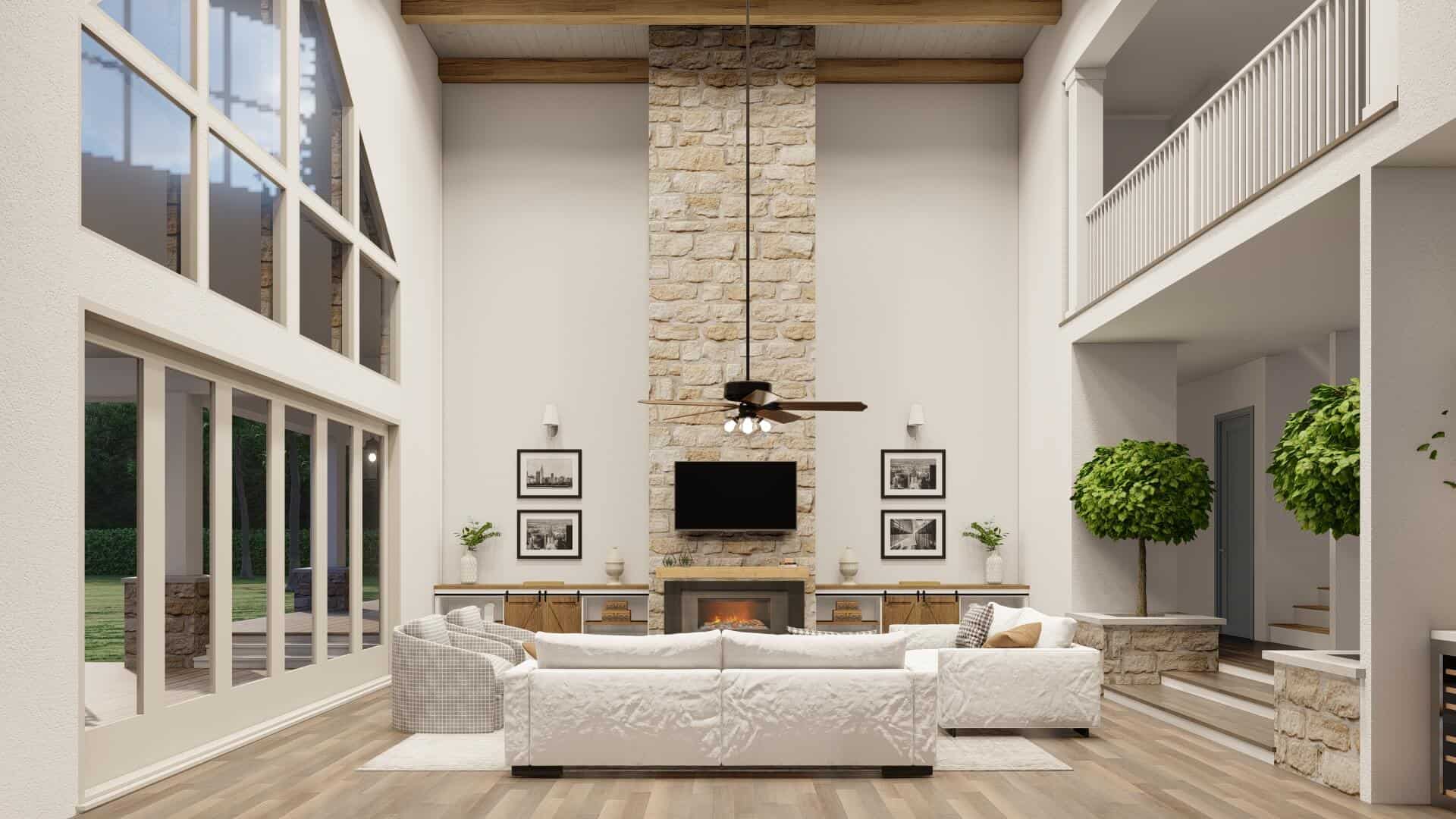 Great Room: Ceiling of this 4-Bedroom,5178 Sq Ft Plan -193-1319