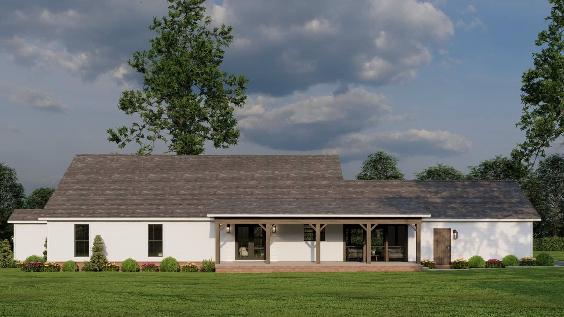 Rear View of this 3-Bedroom,3283 Sq Ft Plan -193-1320