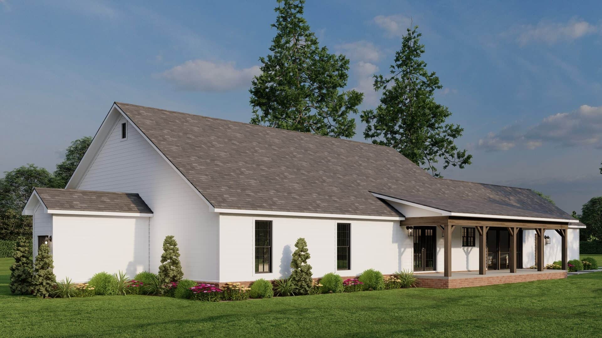 Rear View of this 3-Bedroom,3283 Sq Ft Plan -193-1320