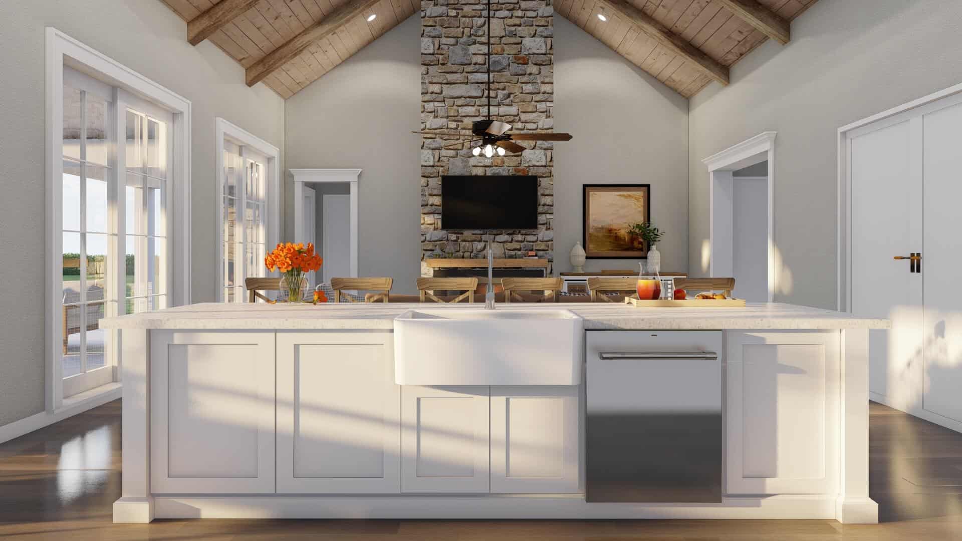 Kitchen: Kitchen Island of this 3-Bedroom,2200 Sq Ft Plan -193-1321