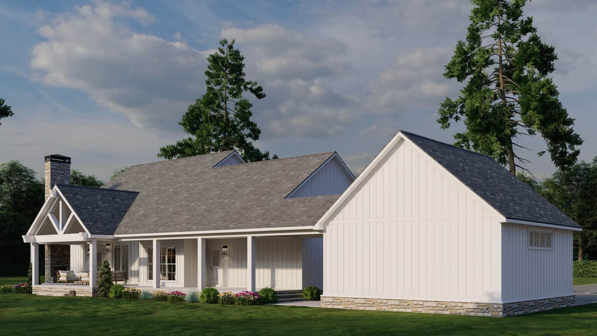 Rear View of this 3-Bedroom,2200 Sq Ft Plan -193-1321