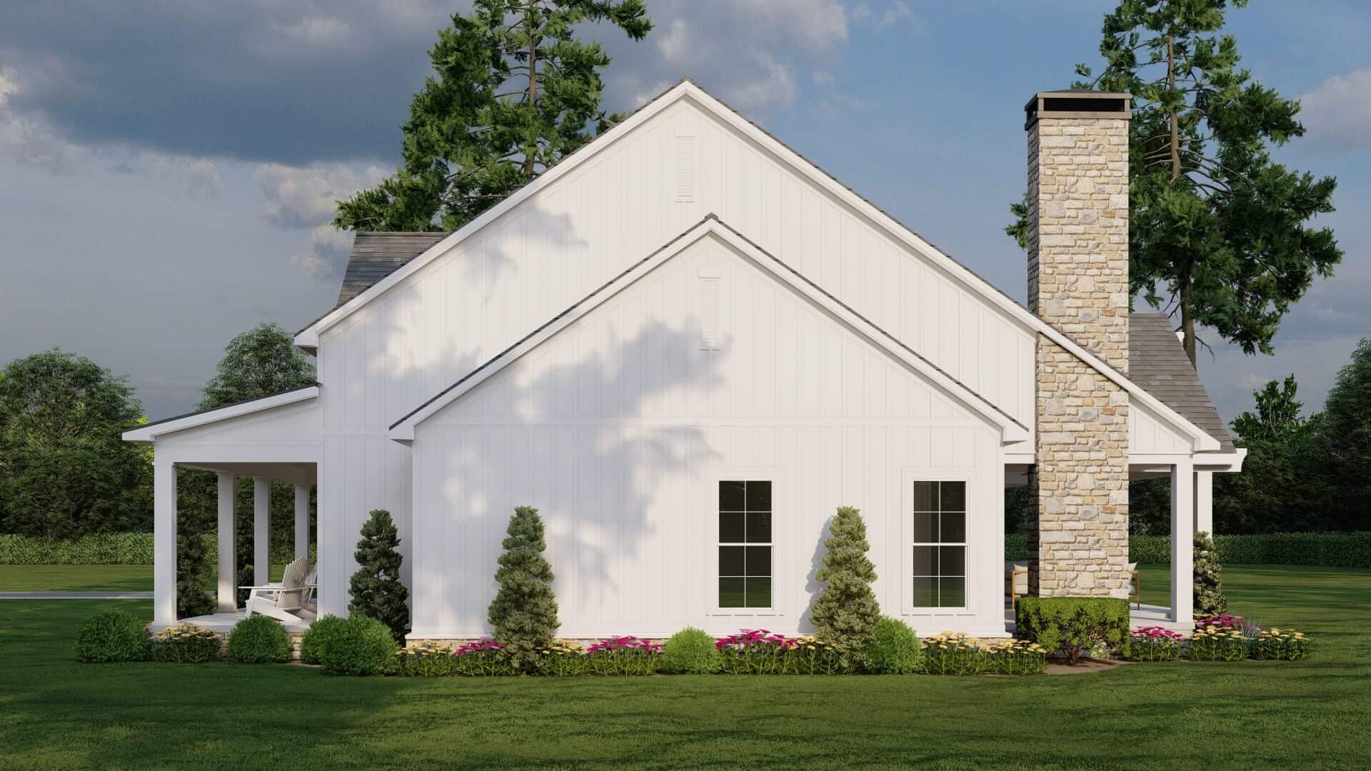 Right Side View of this 3-Bedroom,2200 Sq Ft Plan -193-1321