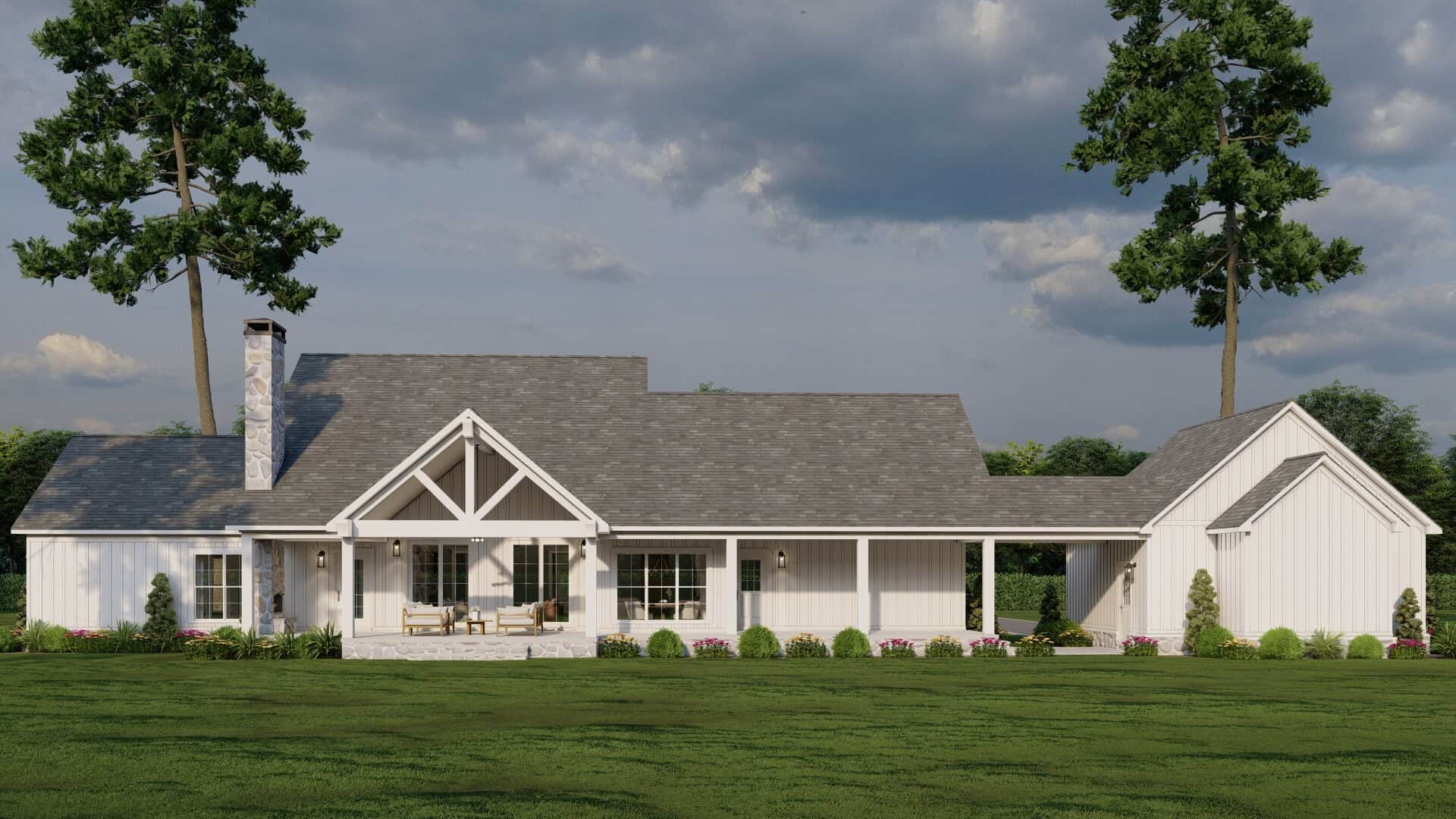 Rear View of this 4-Bedroom,2663 Sq Ft Plan -193-1322