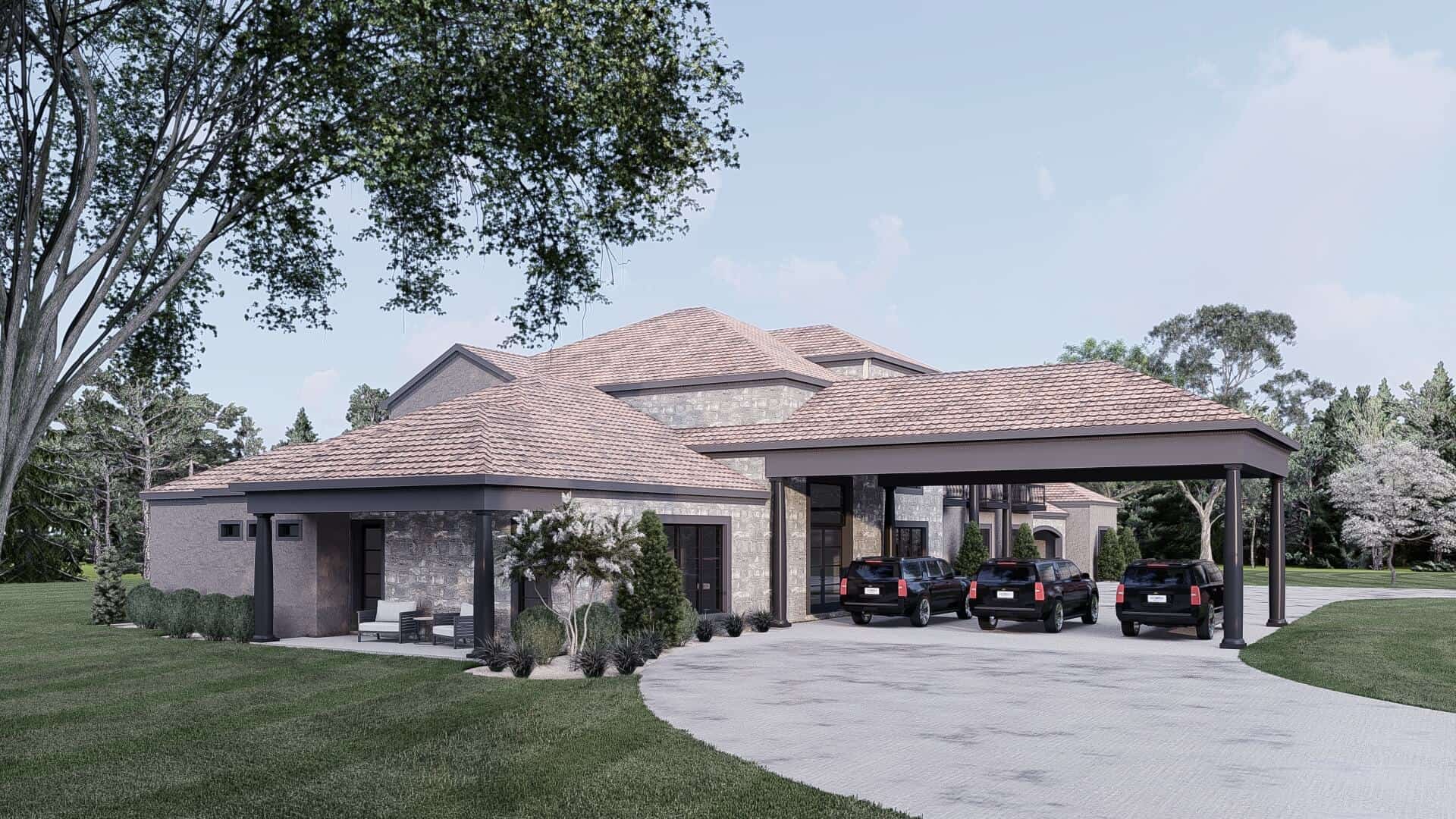 Left Side View of this 5-Bedroom,7942 Sq Ft Plan -193-1324