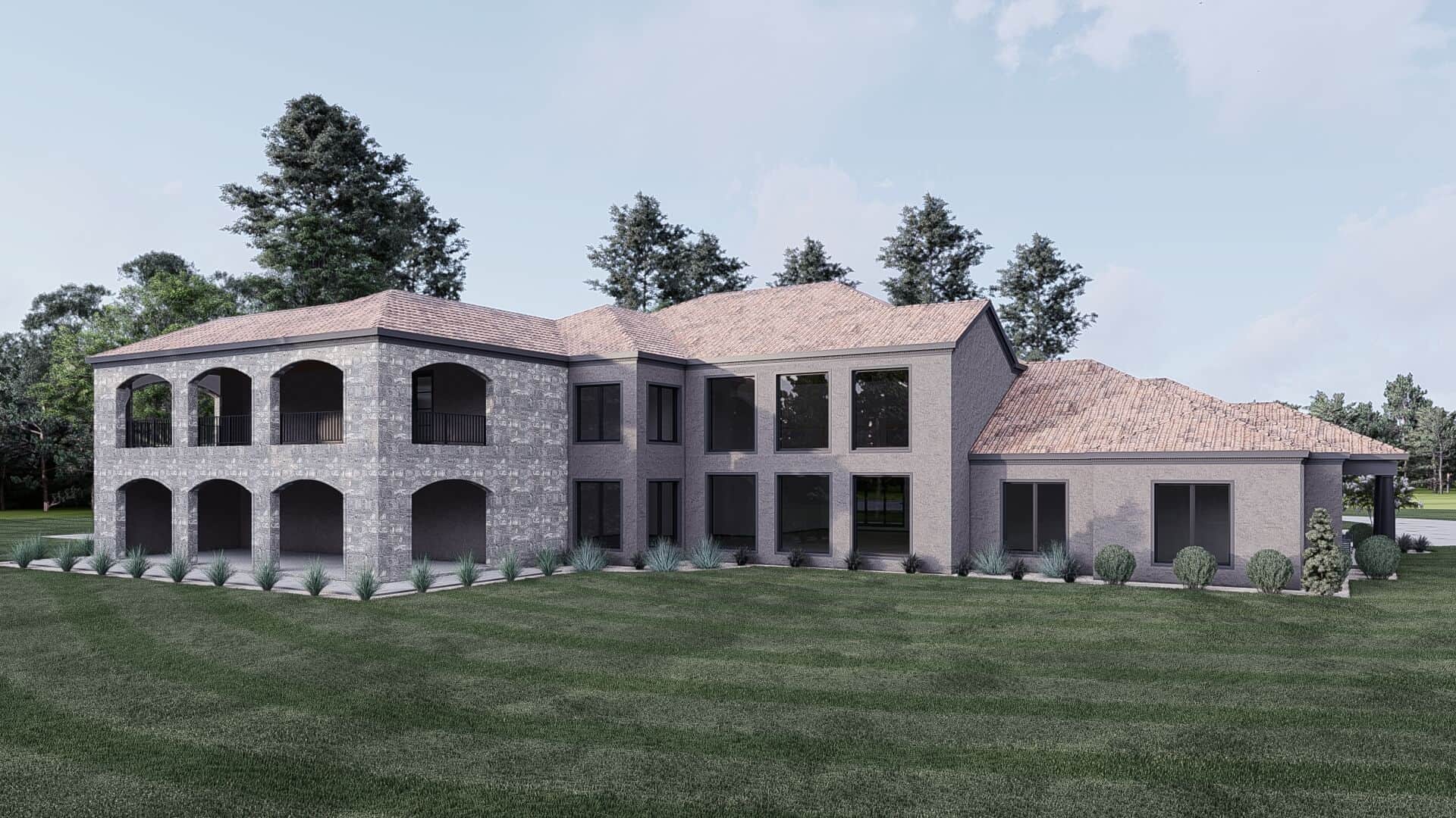 Rear View of this 5-Bedroom,7942 Sq Ft Plan -193-1324