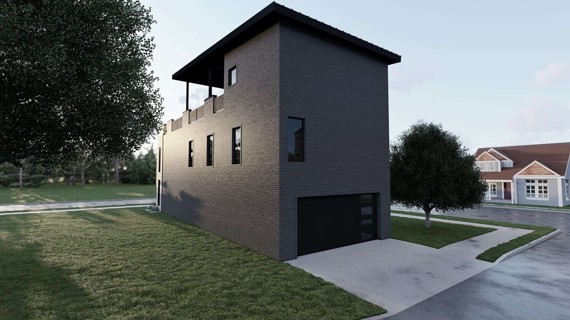 Rear View of this 3-Bedroom,2609 Sq Ft Plan -193-1325