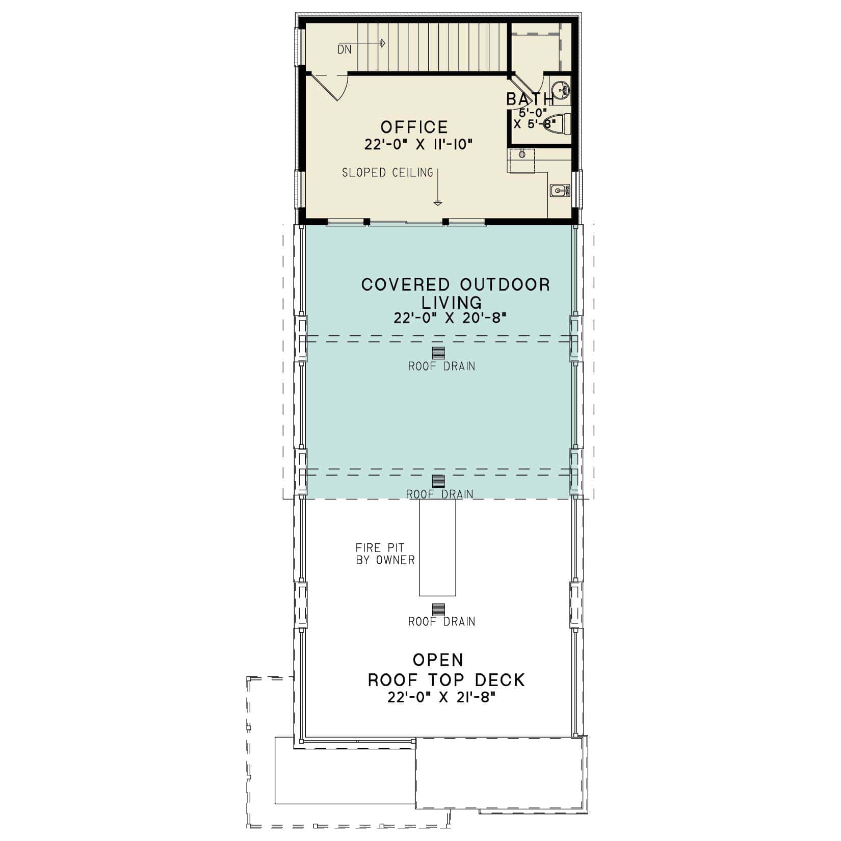Third Story of Contemporary Plan #193-1325