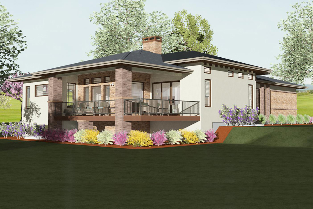 Landscaping: Garden of this 2-Bedroom, 2200 Sq Ft Plan - 194-1000