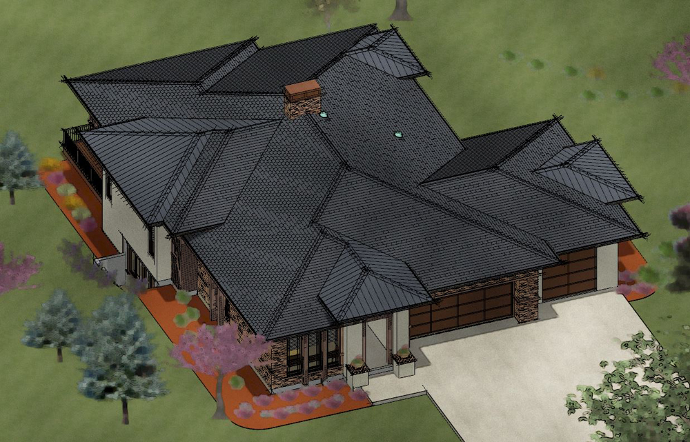 Aerial View of this 2-Bedroom, 2200 Sq Ft Plan - 194-1000