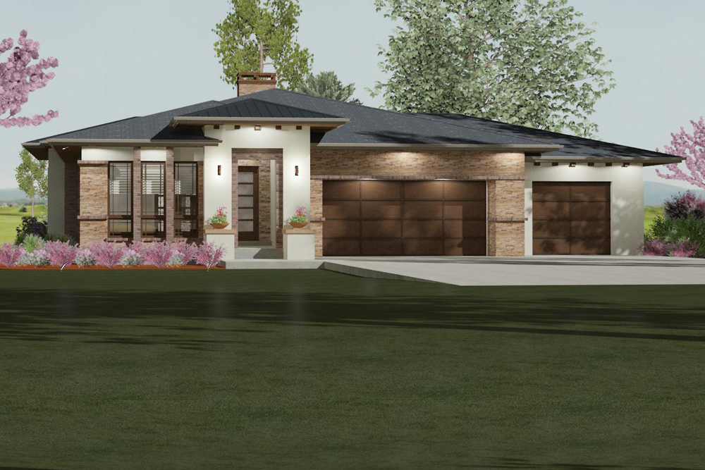 Front View of this 2-Bedroom, 2200 Sq Ft Plan - 194-1000