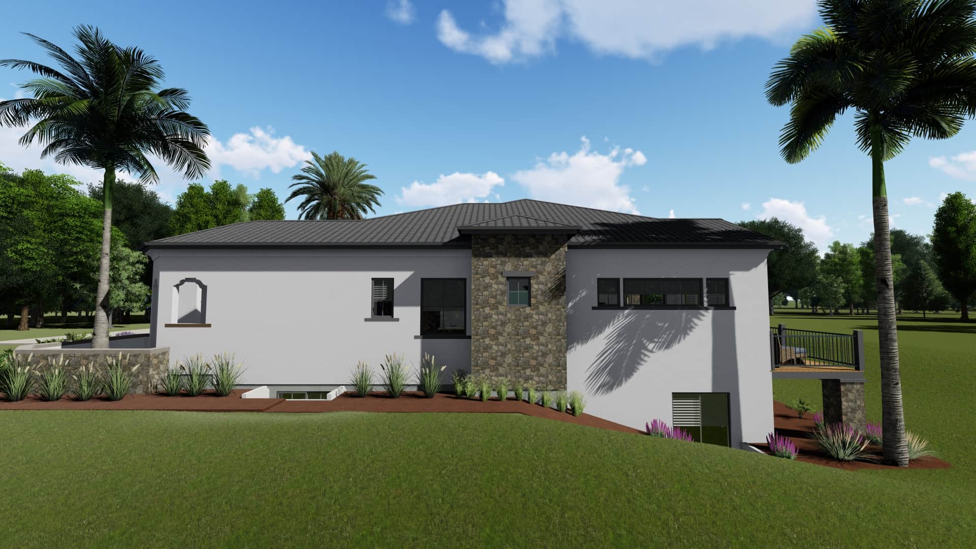 Home Plan Right Elevation of this 2-Bedroom,2380 Sq Ft Plan -194-1001