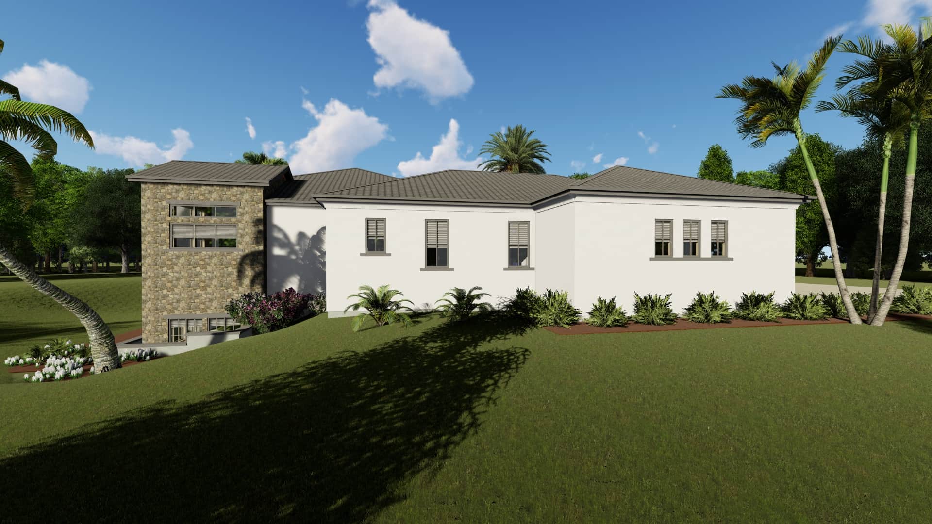 Home Plan Left Elevation of this 2-Bedroom,2380 Sq Ft Plan -194-1001
