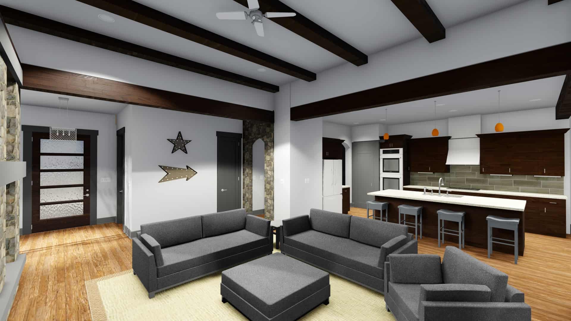 Great Room of this 2-Bedroom, 2380 Sq Ft Plan - 194-1001