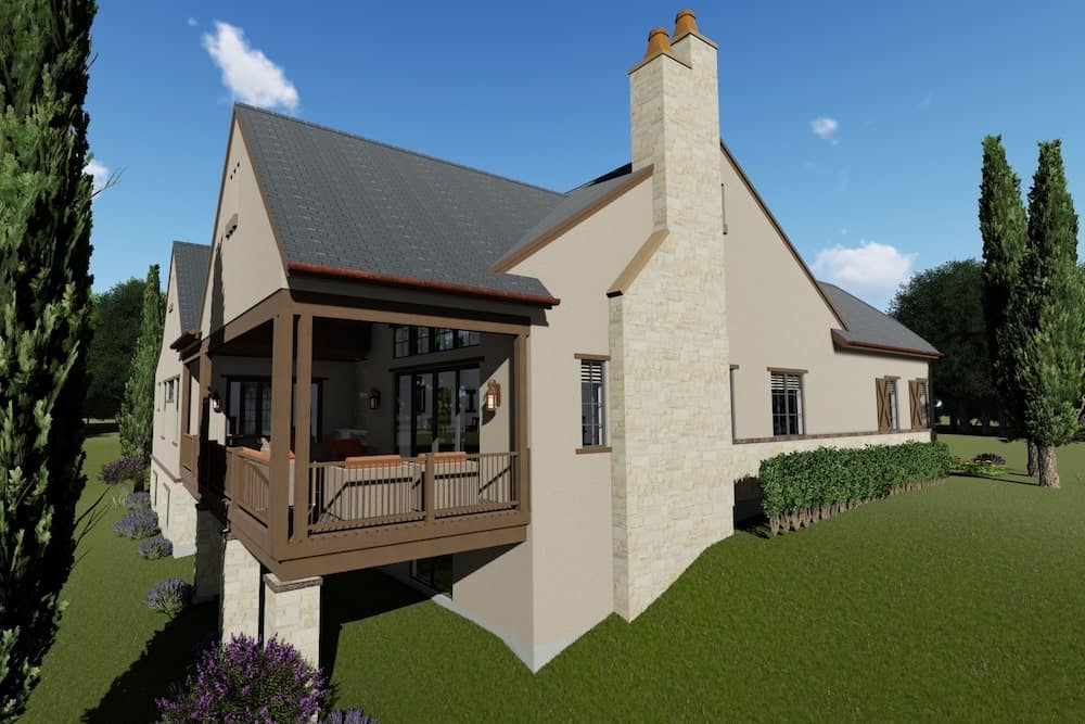 Home Plan Left Elevation of this 3-Bedroom,2514 Sq Ft Plan -194-1003