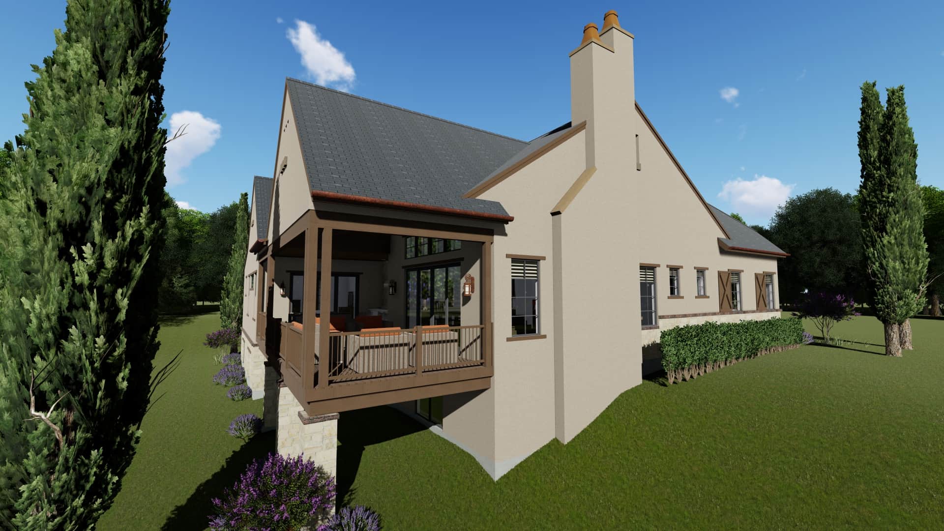 Side View of this 3-Bedroom, 2514 Sq Ft Plan - 194-1003