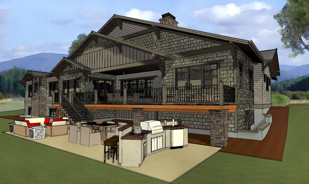 Deck of this 4-Bedroom, 3968 Sq Ft Plan - 194-1007