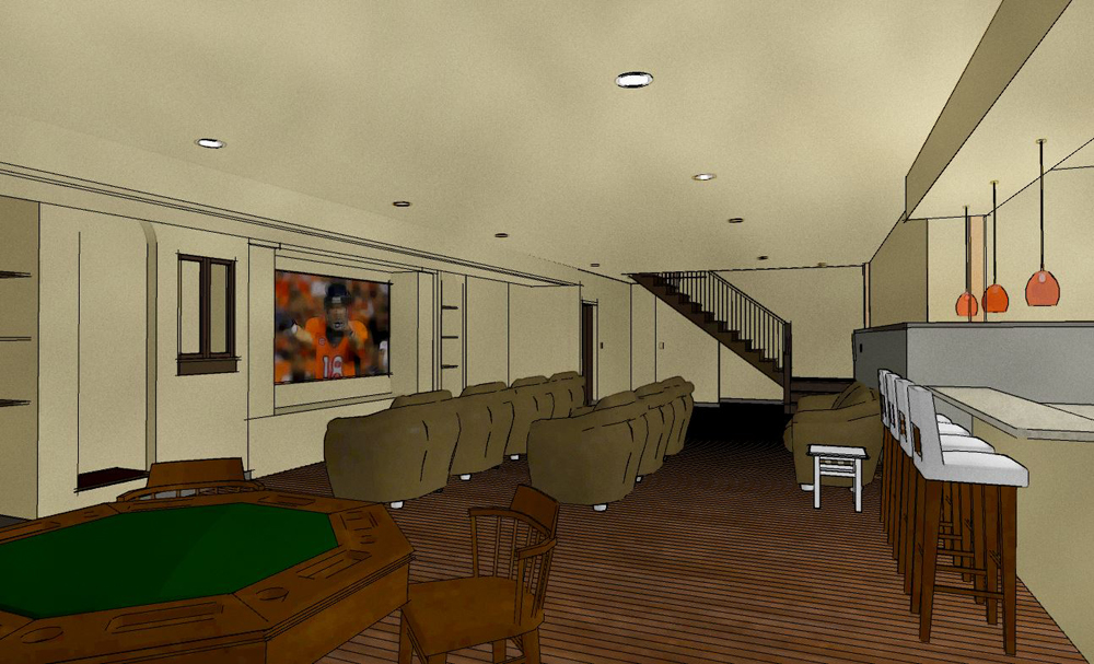 Media Room of this 4-Bedroom, 3968 Sq Ft Plan - 194-1007