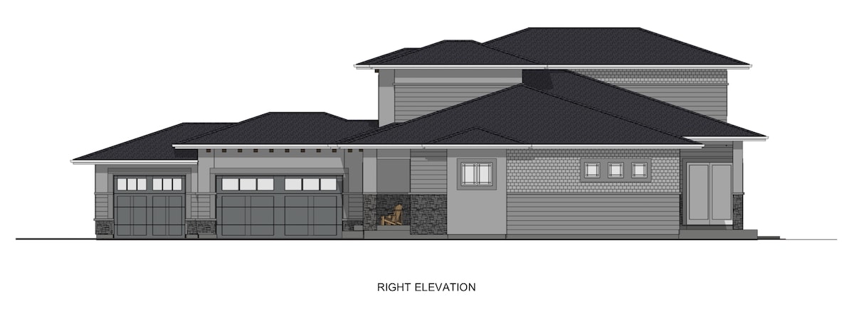 Home Plan Right Elevation of this 4-Bedroom,2900 Sq Ft Plan -194-1008