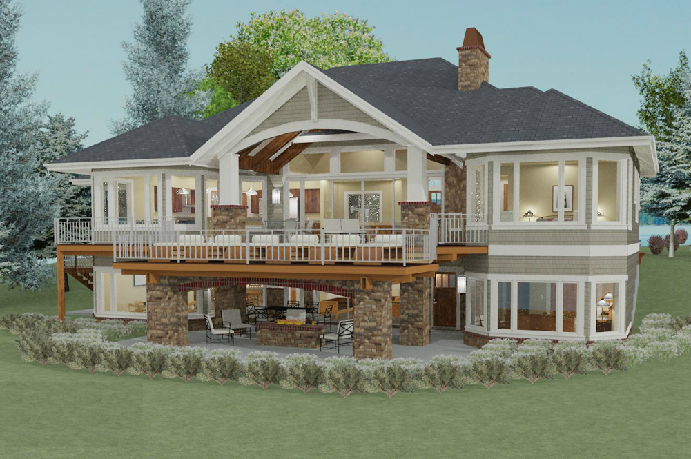 Landscaping of this 2-Bedroom, 2605 Sq Ft Plan - 194-1010