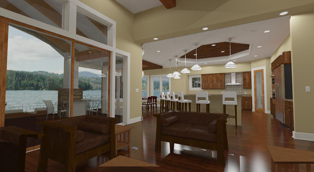 Great Room of this 2-Bedroom, 2605 Sq Ft Plan - 194-1010
