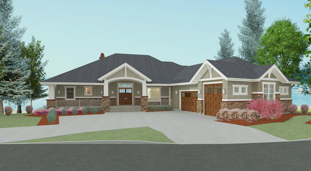 Front Door of this 2-Bedroom, 2605 Sq Ft Plan - 194-1010