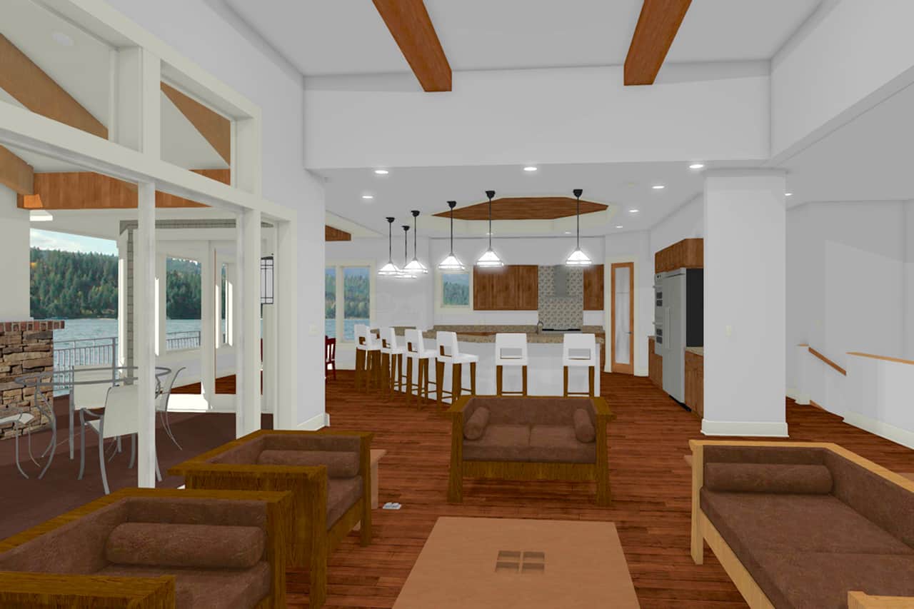 Great Room of this 2-Bedroom, 2605 Sq Ft Plan - 194-1010