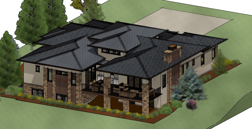 Aerial View of this 2-Bedroom, 2560 Sq Ft Plan - 194-1014