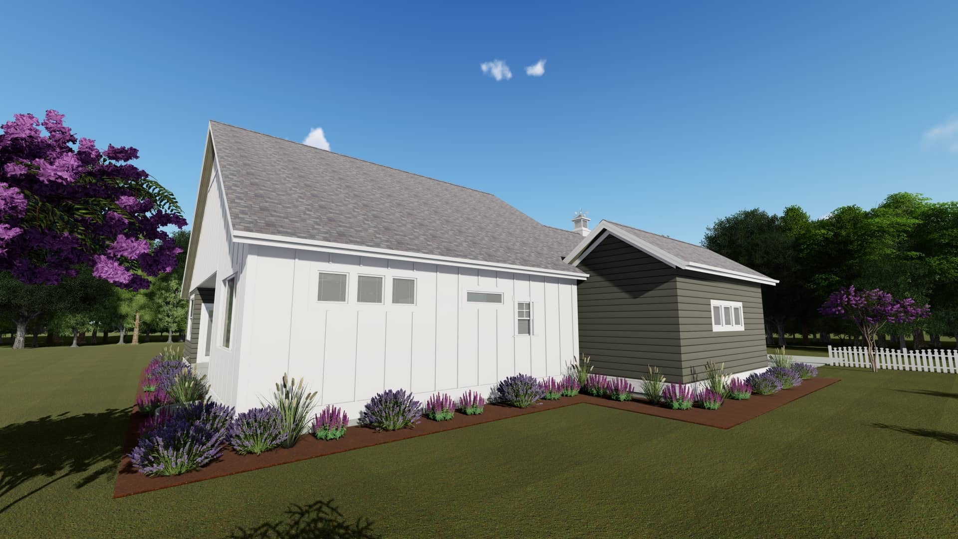 Rear View of this 2-Bedroom, 1463 Sq Ft Plan - 194-1016