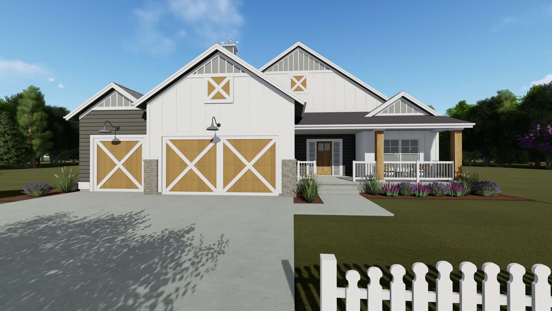 Home Plan Front Elevation of this 2-Bedroom,1463 Sq Ft Plan -194-1016