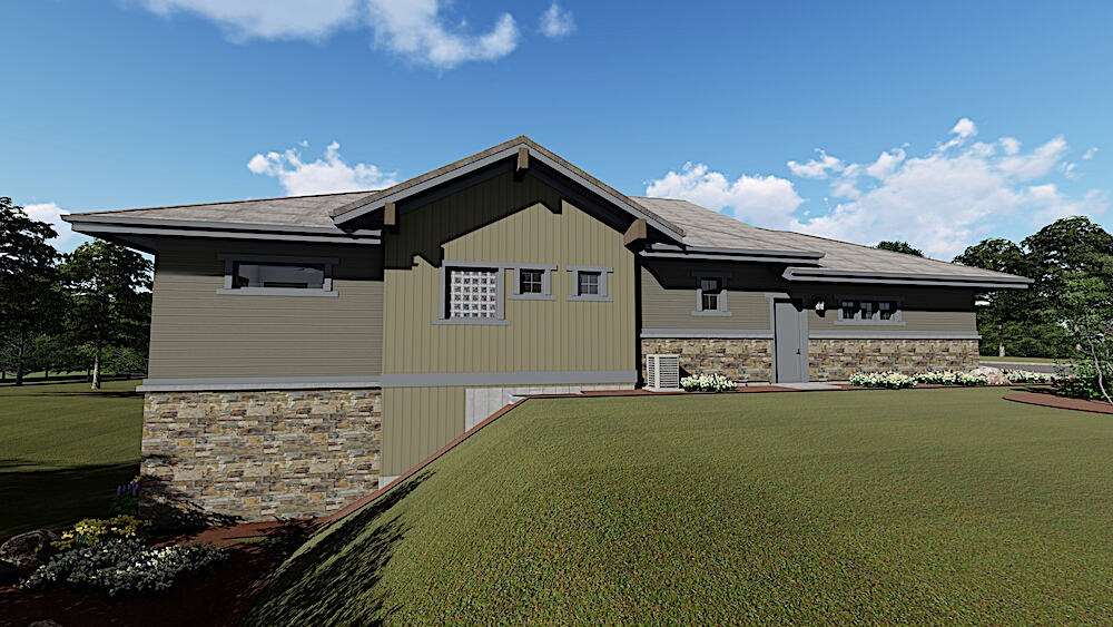Side View of this 3-Bedroom, 2459 Sq Ft Plan - 194-1017