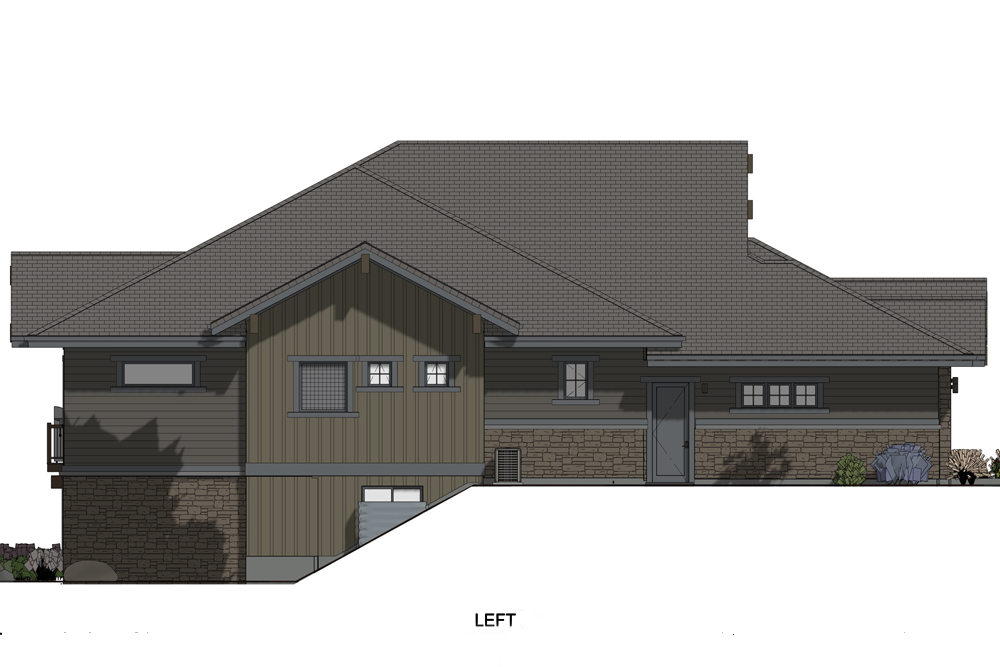 Home Plan Left Elevation of this 3-Bedroom,4254 Sq Ft Plan -194-1017