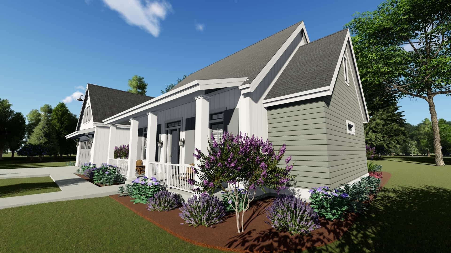 Side View of this 3-Bedroom, 2576 Sq Ft Plan - 194-1020