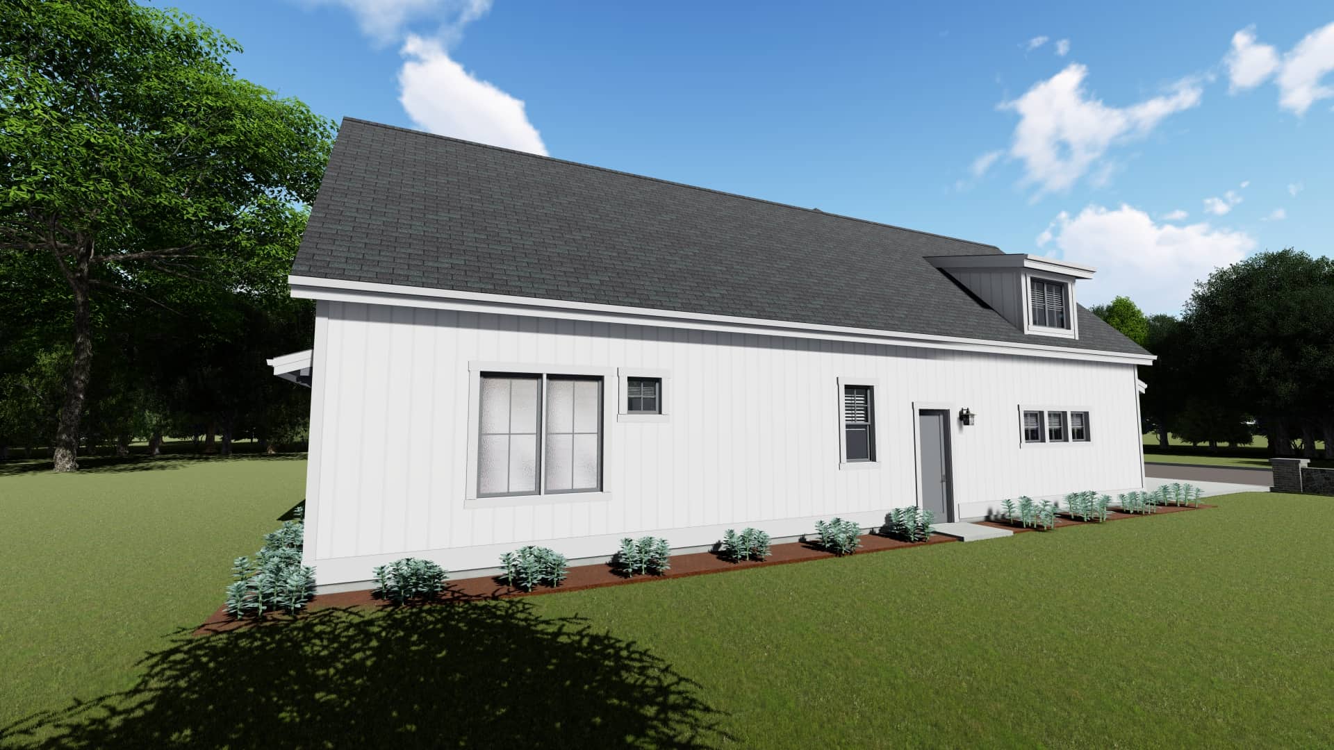 Side View of this 3-Bedroom, 2576 Sq Ft Plan - 194-1020