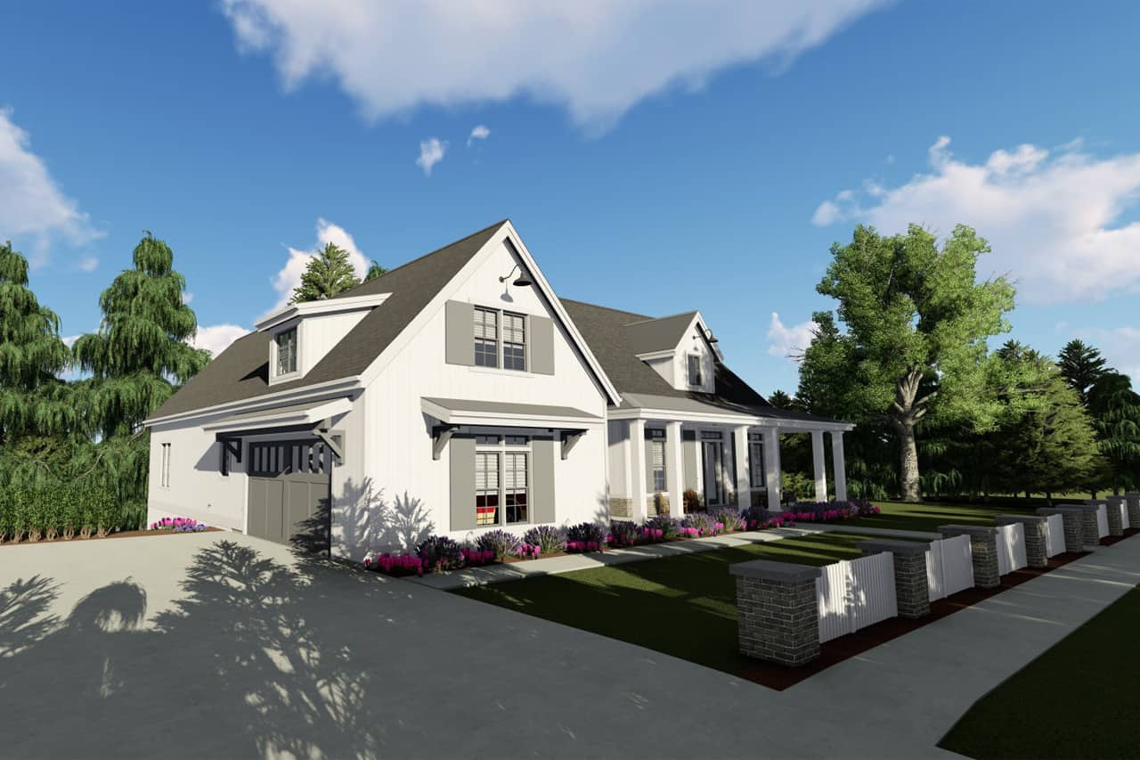 Left Side View of this 3-Bedroom, 2590 Sq Ft Plan - 194-1021