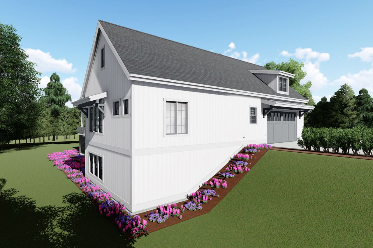 Home Plan Left Elevation of this 3-Bedroom,2590 Sq Ft Plan -194-1021