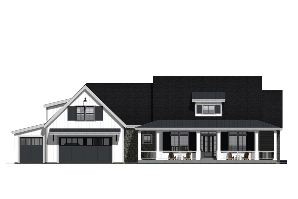Home Plan Front Elevation of this 3-Bedroom,3036 Sq Ft Plan -194-1022