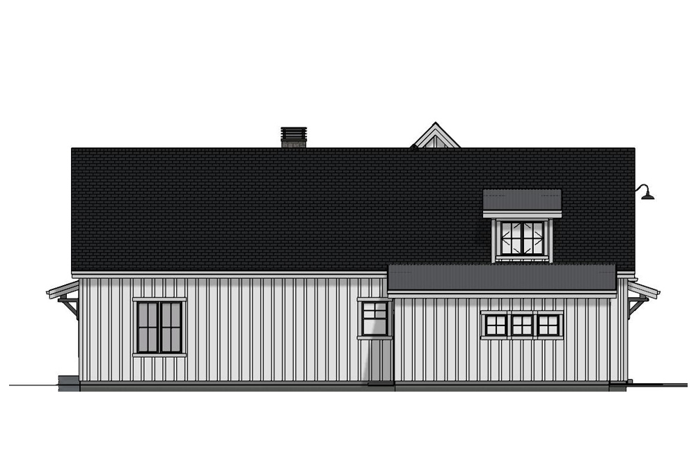Home Plan Left Elevation of this 3-Bedroom,3036 Sq Ft Plan -194-1022