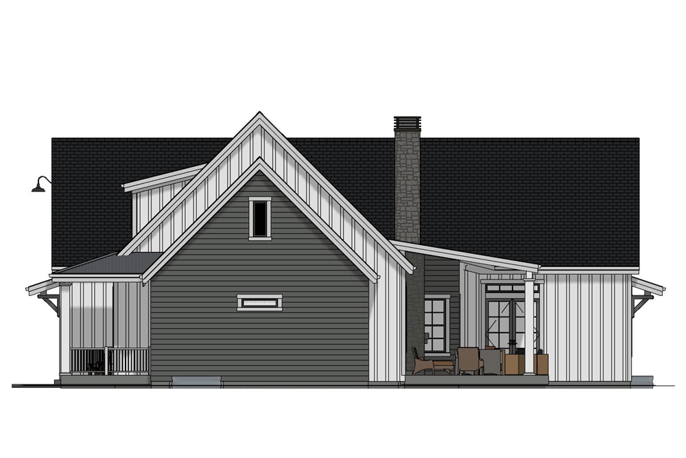 Home Plan Right Elevation of this 3-Bedroom,3036 Sq Ft Plan -194-1022
