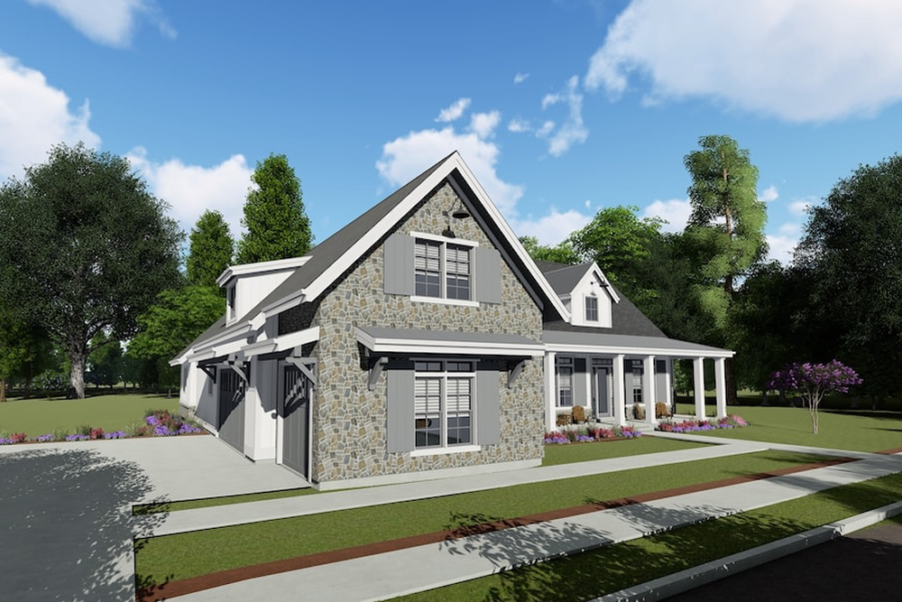 Side View of this 3-Bedroom, 3215 Sq Ft Plan - 194-1023