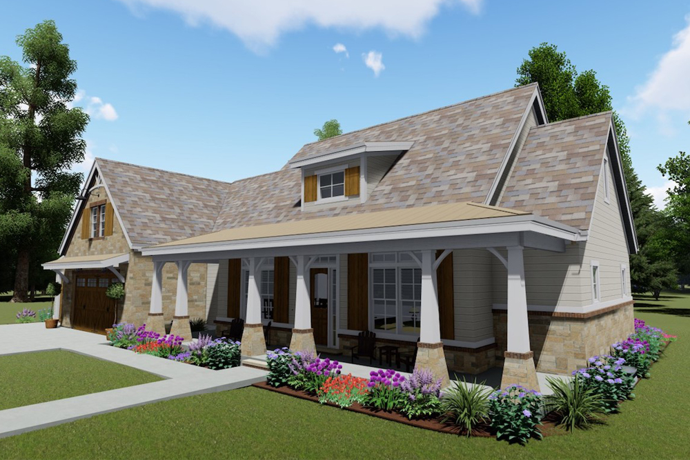 Front View of this 3-Bedroom, 2593 Sq Ft Plan - 194-1024
