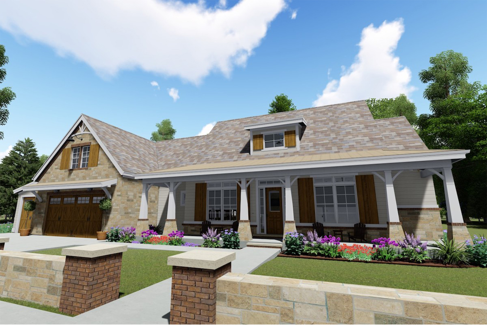 Front View of this 3-Bedroom, 2593 Sq Ft Plan - 194-1024