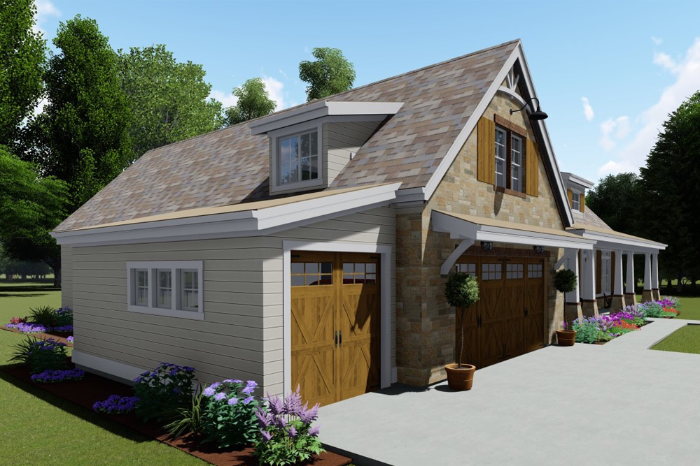 Side View of this 3-Bedroom, 2593 Sq Ft Plan - 194-1024