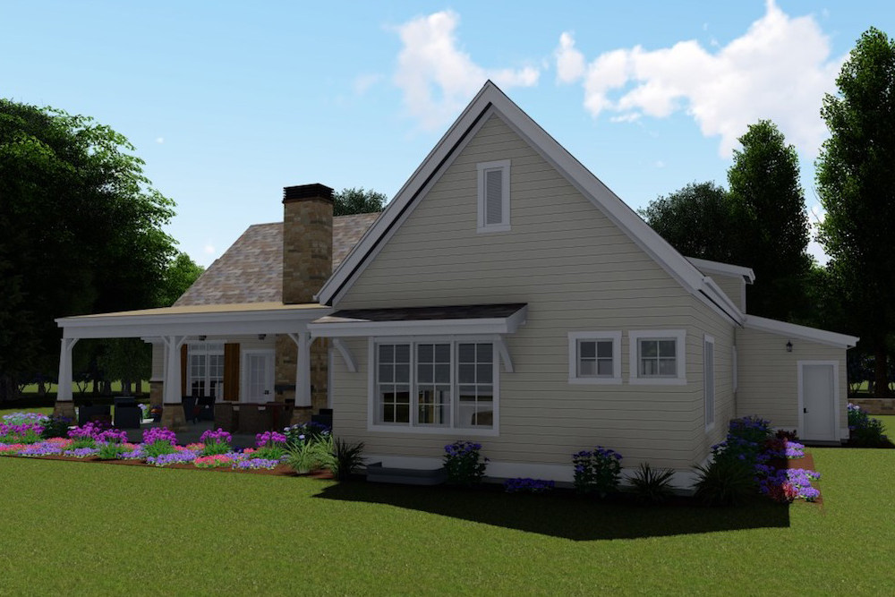 Rear View of this 3-Bedroom, 2593 Sq Ft Plan - 194-1024