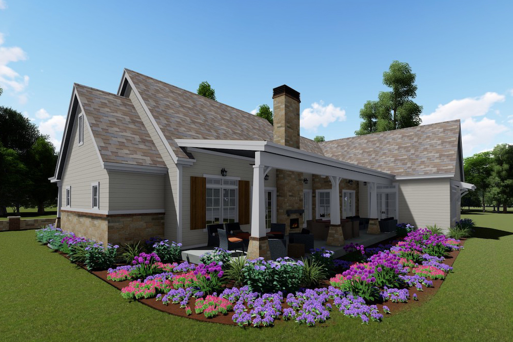Rear View of this 3-Bedroom, 2593 Sq Ft Plan - 194-1024