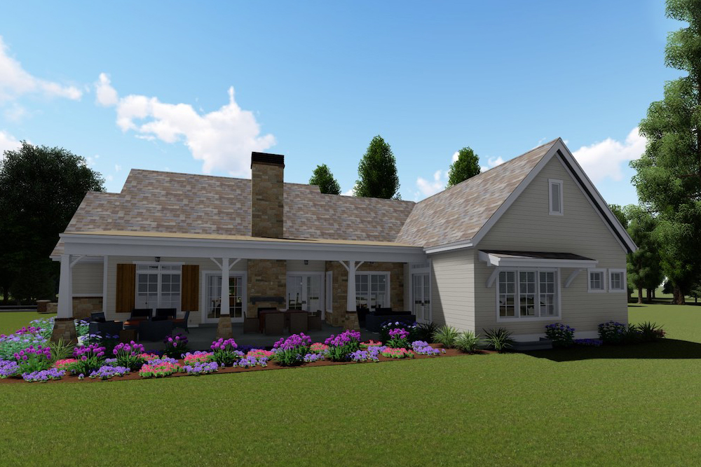 Rear View of this 3-Bedroom, 2593 Sq Ft Plan - 194-1024