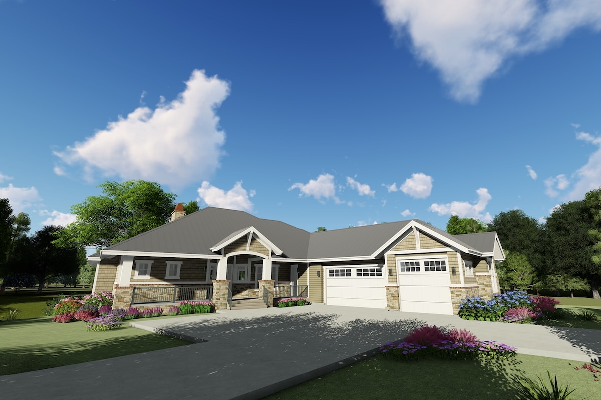 Garage of this 2-Bedroom, 2366 Sq Ft Plan - 194-1025