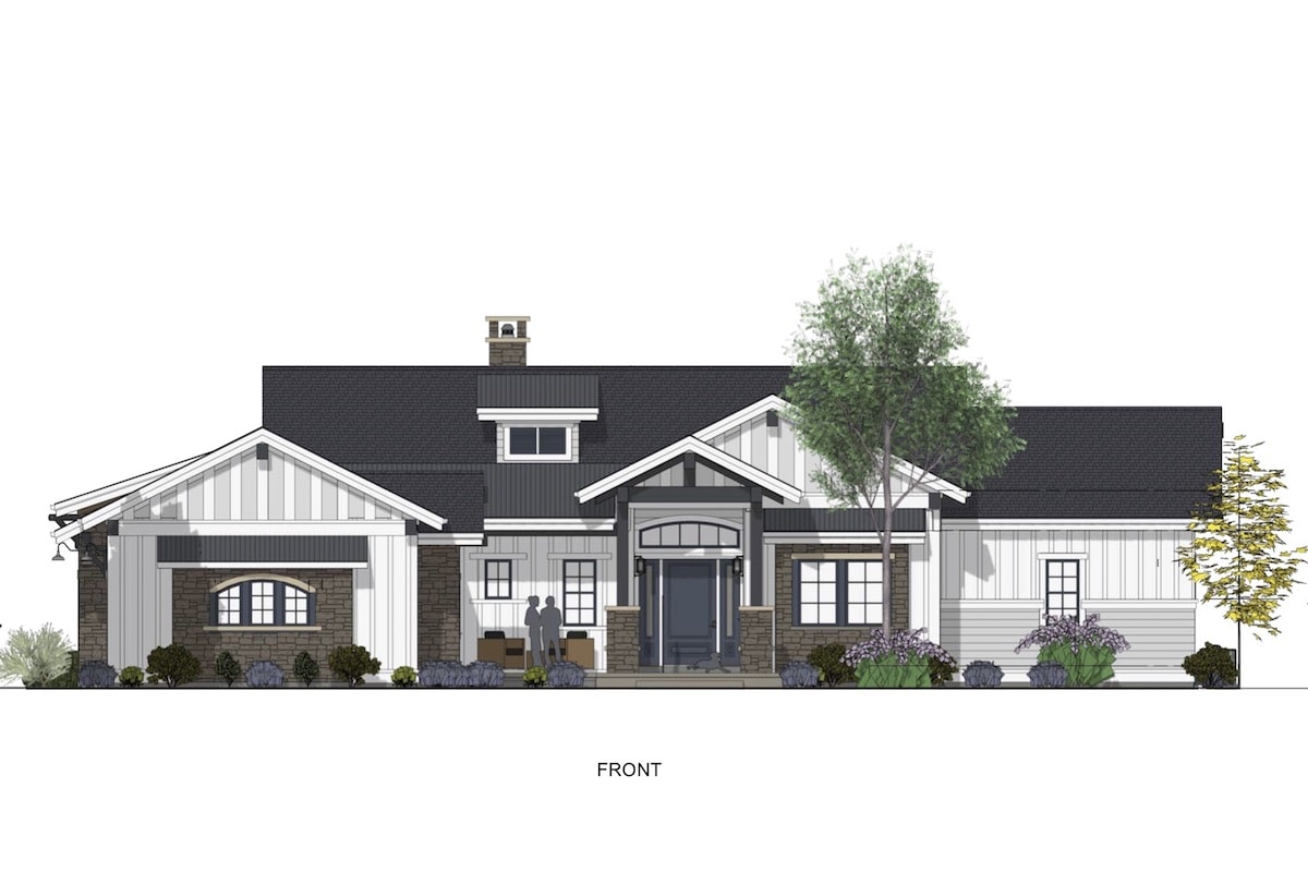 Home Plan Front Elevation of this 4-Bedroom,2293 Sq Ft Plan -194-1027